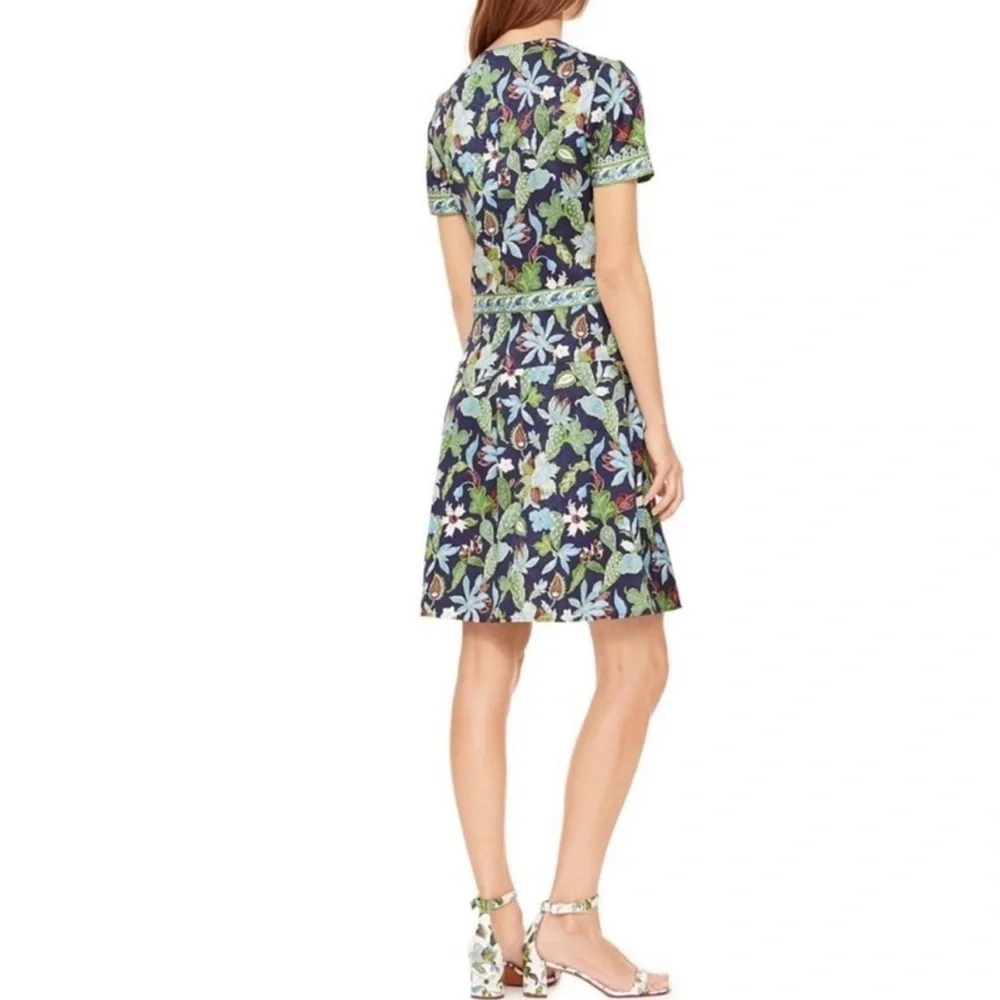 Tory Burch silk Floral Knee Length Dress Size 0 Multicolor